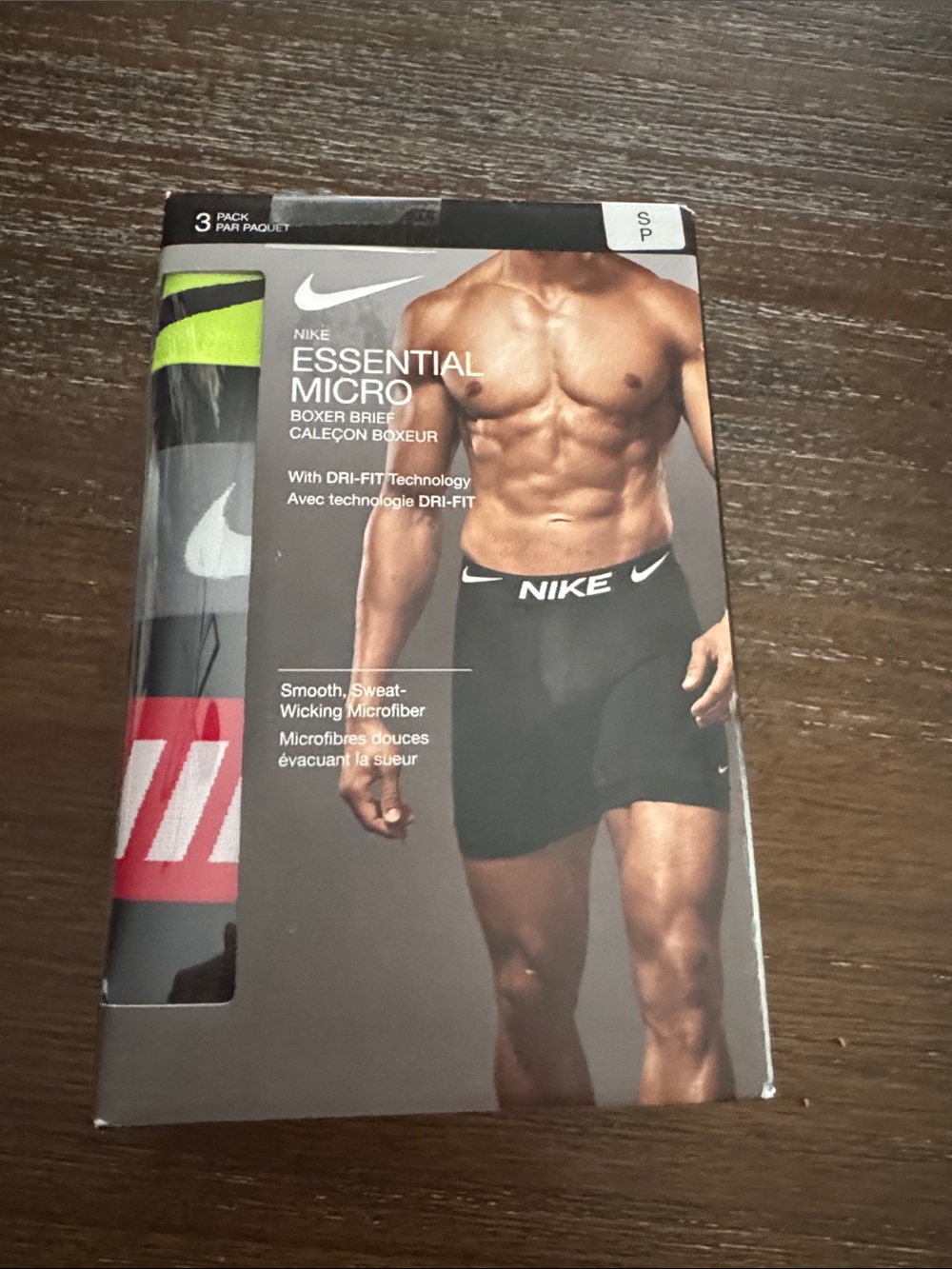 Nike Essential Micro Men's Dri-FIT Boxer Briefs (3-Pack) Size S